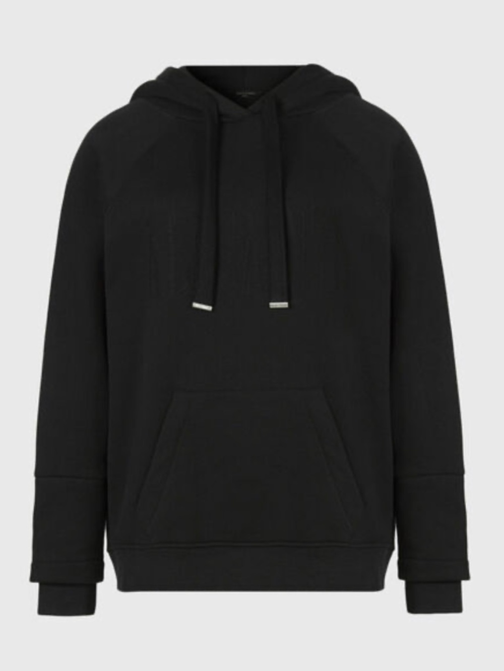 All Saints Lucia Black Logo Pullover Hoodie